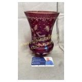 Ruby to clear stag vase