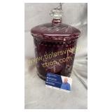 Ruby cut to clear biscuit jar