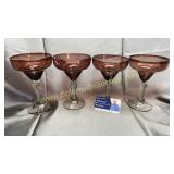 4 amethyst and ckear stems