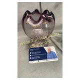 Clear and amethyst bowl vase