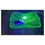 Daisy and button with cross uranium glass