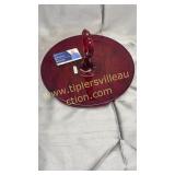 Ruby red tiara sandwich glass tidbit tray