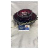 Ruby red cape cod berry bowl set for 3