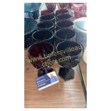 10 Ruby red cape cod goblets