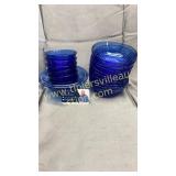 Group of cobalt kitchen bowls