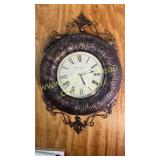 Large metal case modern decor clock