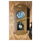 Antique oak wall clock