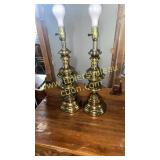 Pair of vintage brass lamps