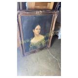Antique portrait on canvas