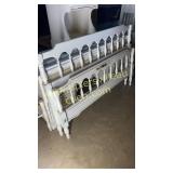 Vintage white bed and rails