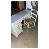 Vintage white desk and chair