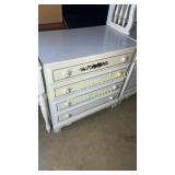 Vintage white low chest