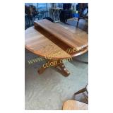 Top quality solid oak table with 3 leafs (2 not