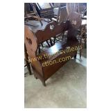 Pine bench with storage