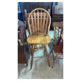 Oak barstool