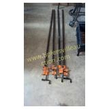 Four bar clamps
