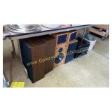 Group of stereo and speakers