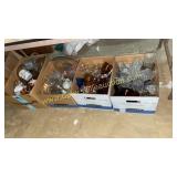 Four boxes of miscellaneous glassware