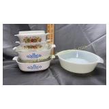 Group of Corning ware and anchor hocking