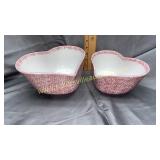 Pink heart sponge ware dishes