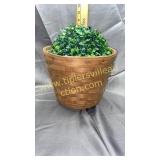 Longaberger basket with artificial greenery
