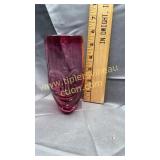 Barry Bredemier blown glass face vase signed