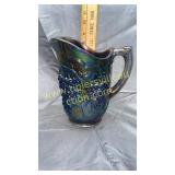 Heavy carnival grape pattern pitcher