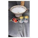 Hand painted nippon stand and royal Austria