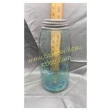 Masons blue fruit jar
