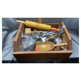 Vintage kitchen, cookie presses and cutters and