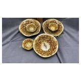 Vintage planters peanuts Mr.Peanut tin bowl sets