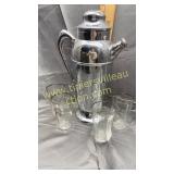 Pitcher and vintage glasses