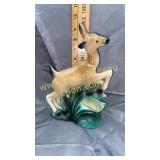 Vintage deer pottery planter