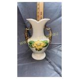Hull art pottery vase yellow flower