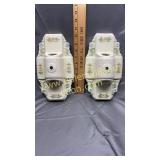 Vintage Porcelier light fixtures