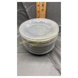 15 fireking luster ware saucers