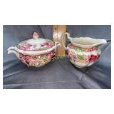 Johnson Bros cream and sugar