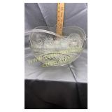 Heavy punch bowl set for 10