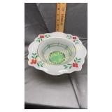 Hand painted red flower bowl