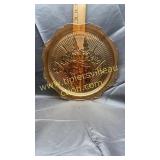 Carnival iris and herringbone platter