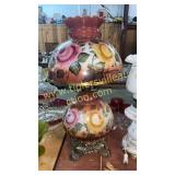 Hand painted rose lamp