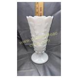 Westmoreland milk glass grape pattern vase
