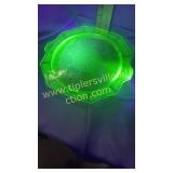 Vaseline glass cake plate