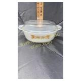 Fireking wheat baking dish with lid