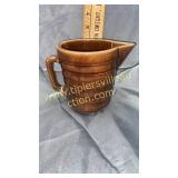 Small brown stoneware pitcher