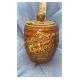 Barrel cookie jar