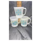 3 vintage mugs