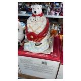 Coca-Cola sledding polar bears cookie jar