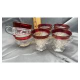 6 odd kings crown cranberry punch cups