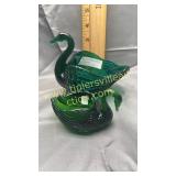 2 green swans